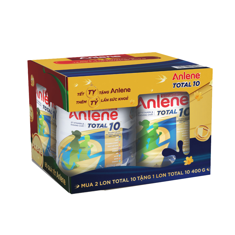 Combo 2 TPBS Anlene TOTAL 10 800g/lon - Tặng 1 lon Anlene Total 10 400g