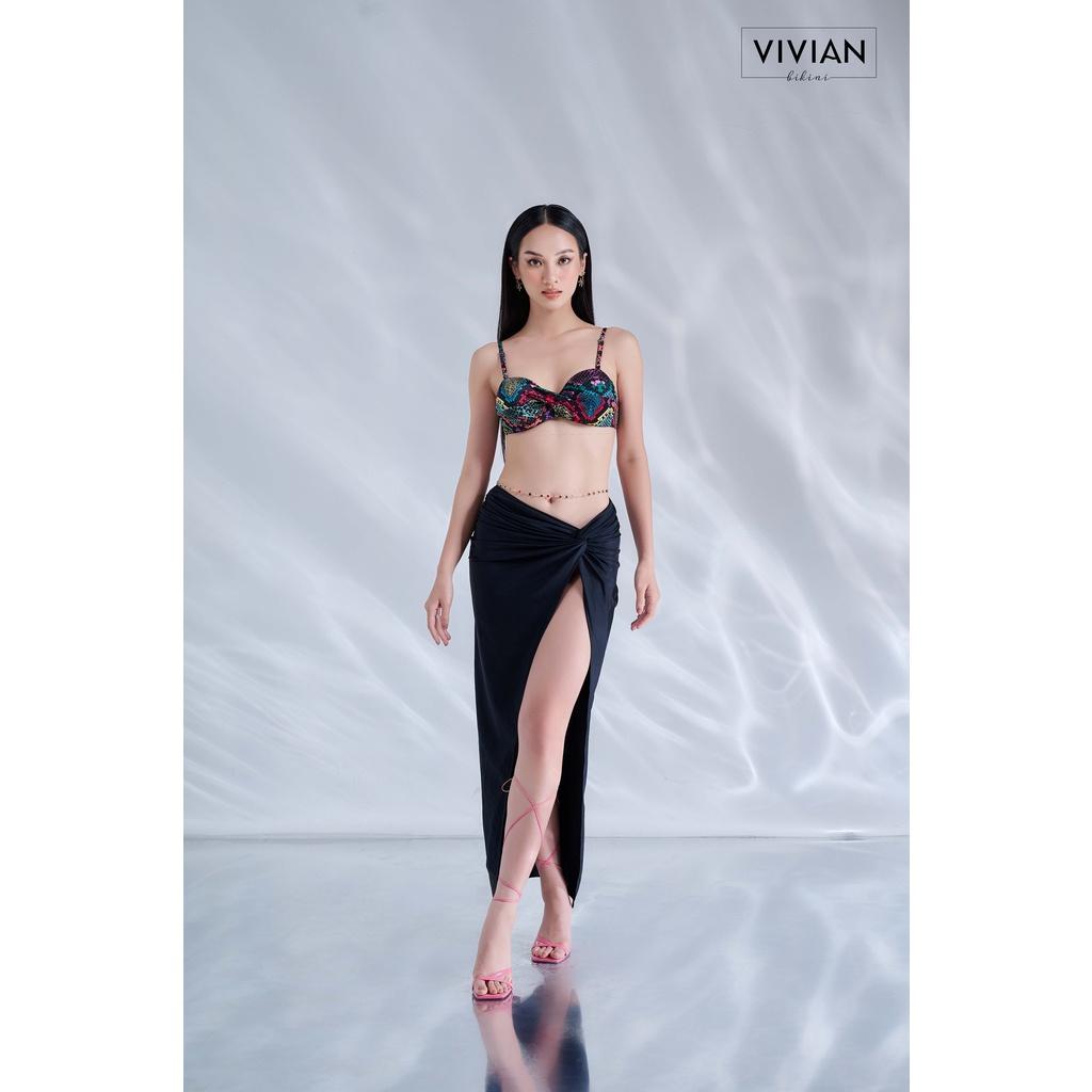 Váy cover nữ cao cấp  kiểu dáng dài - màu đen - VC015_BL