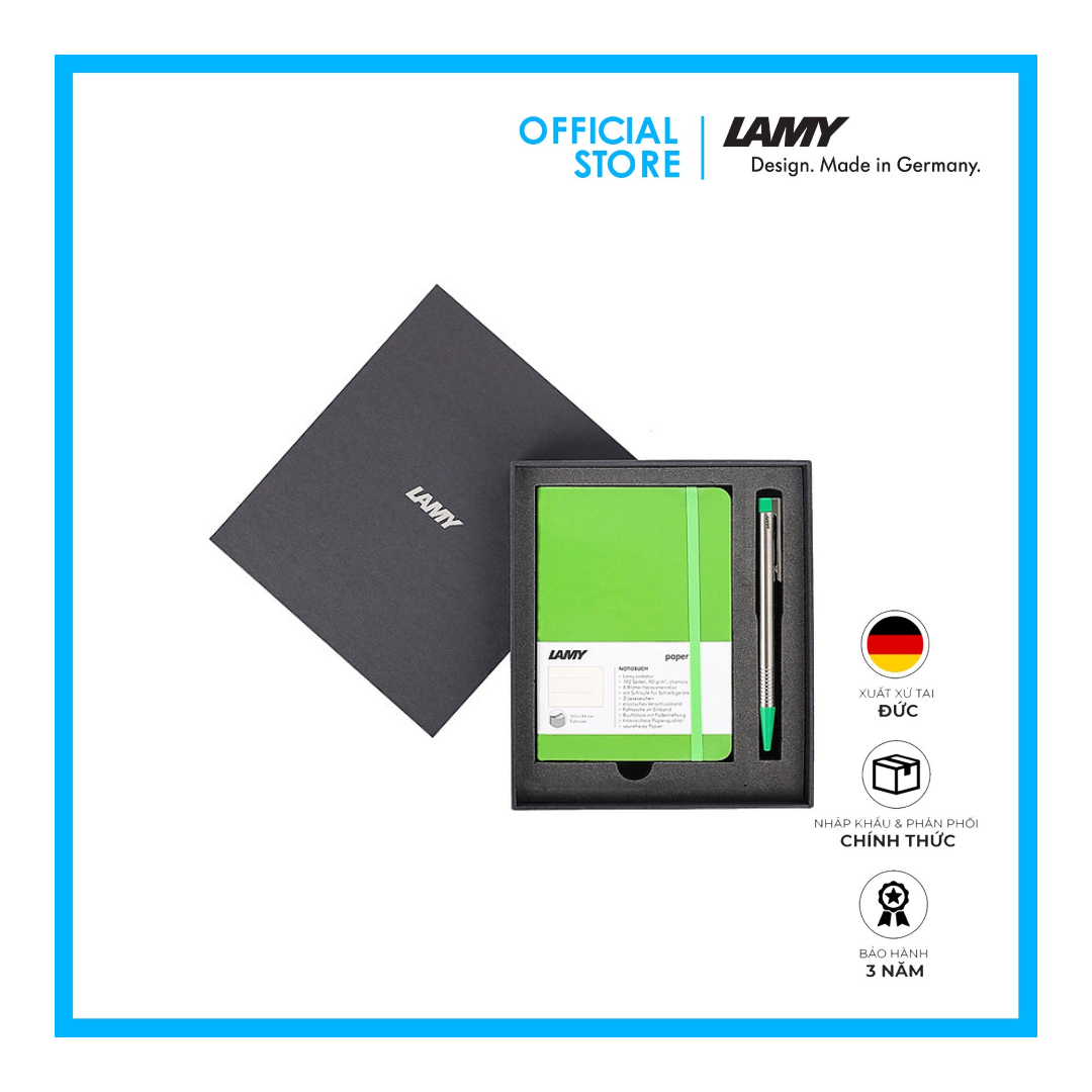 Gift Set Lamy Notebook A6 Softcover Green + Lamy Logo Green - GSA6-Lo003
