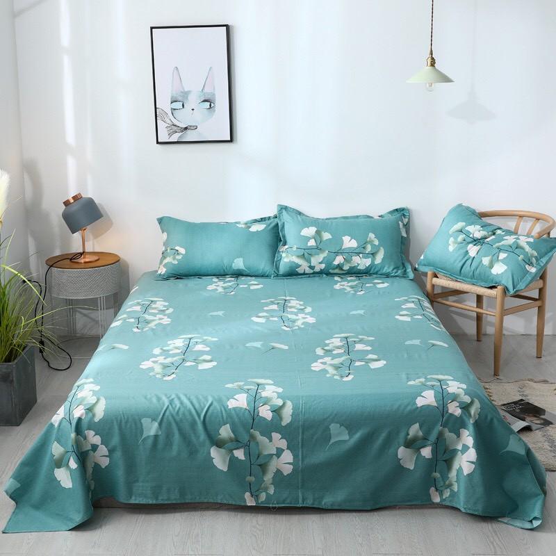 CHĂN GA GỐI POLY COTTON HOA DÂY XANH PP