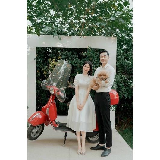 VÁY CƯỚI TRẮNG THIẾT KẾ TIỂU THƯ – ĐẦM TAY PHỒNG DỰ TIỆC – GD178