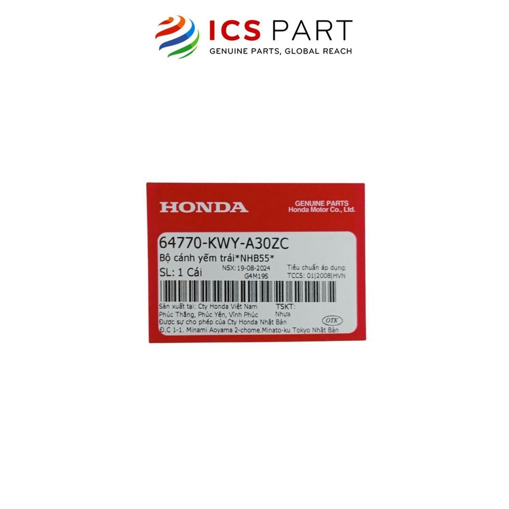 Cánh Yếm Ngoài Trái HONDA Wave 100 (Alpha A) Trắng Xanh Nhb55 (Có Tem) (64770KWYA30ZC)