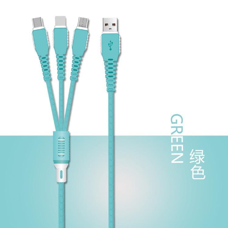 Cáp sạc ba trong một sạc nhanh type-c5A kiểu mới nhất phù hợp với cáp dữ liệu một đến ba kiểu bùng nổ của Apple Android 1,2m