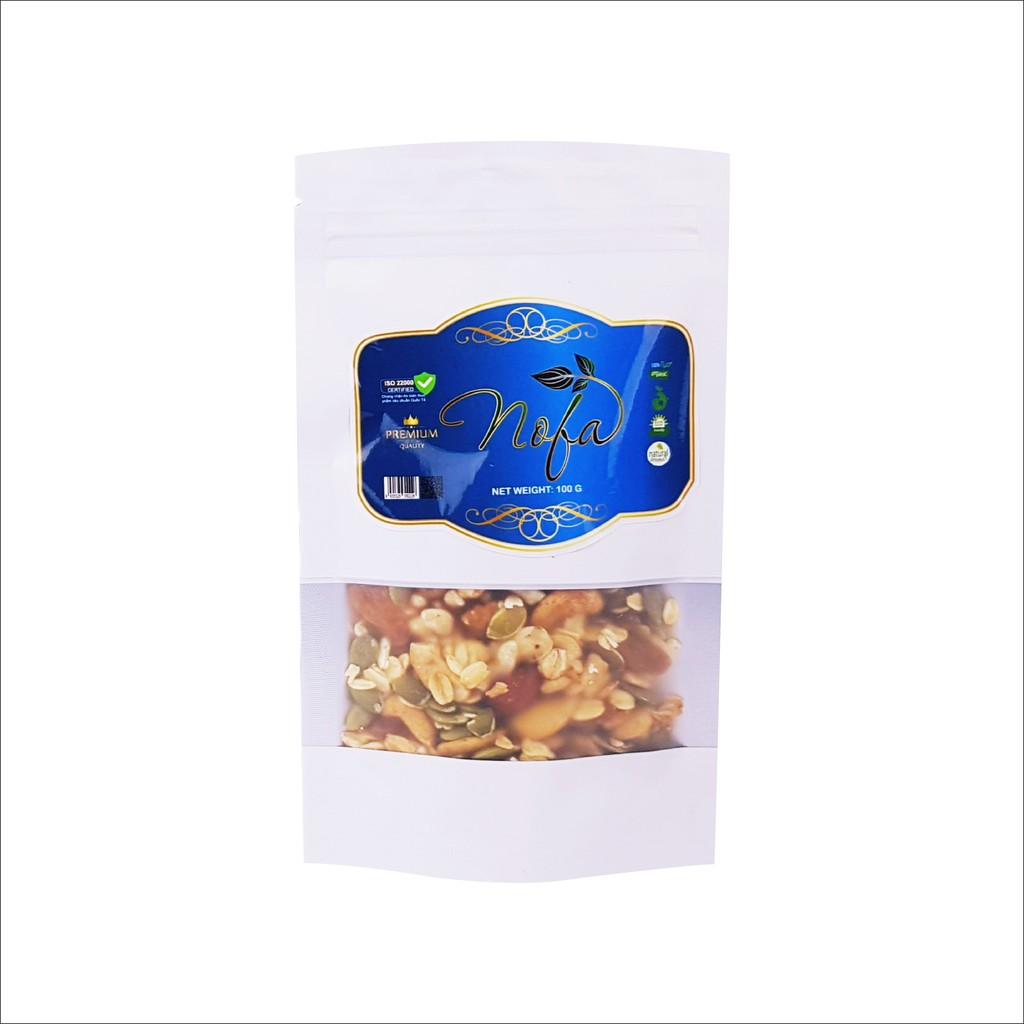 Granola siêu Hạt &amp; Quả NOFA 600gr, Ngũ cốc giảm cân thêm Macca, Óc chó đỏ