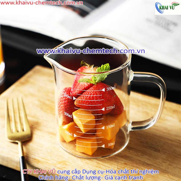Cốc Thủy Tinh Có Vạch Chia Định Lượng 350ml, 500ml, 1000ml