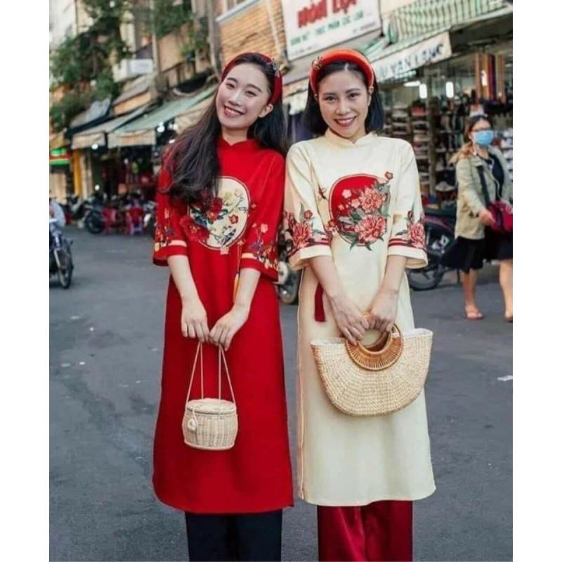 Set áo dài cách tân Như Ý Cát Tường