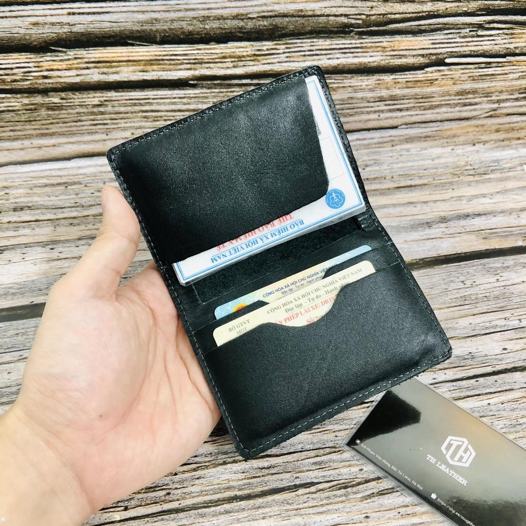 Ví Holder Card Da Bò Thật - Bóp Da Để Thẻ, Tiền Mặt - Ví Mini Cầm Tay Nhỏ Gọn - BH 24 Tháng