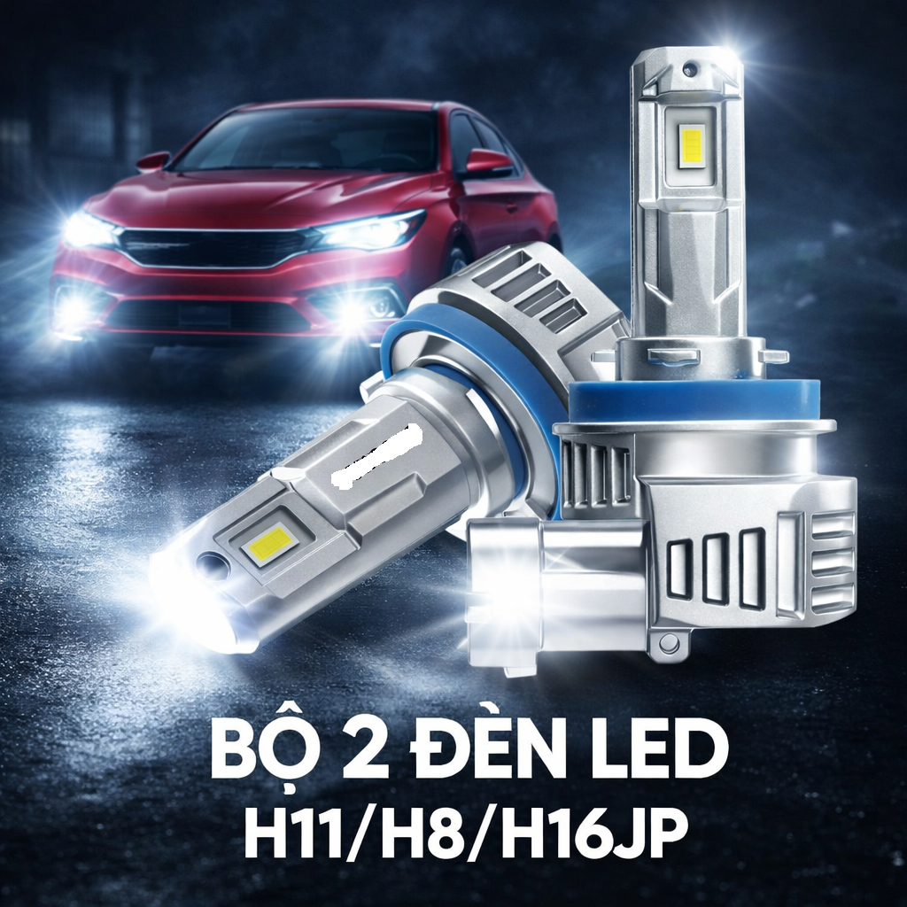 Đèn Pha Gầm LED M6X H11/H8/H16JP – Bộ 2 Bóng Cho Ô Tô, Sáng Mạnh, Hàng Xịn