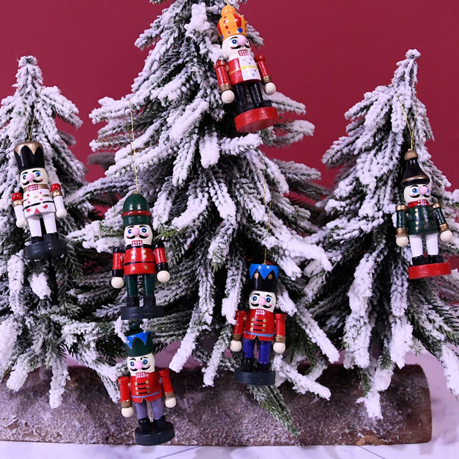 6 Pieces Nutcracker Figures Decorative Nutcracker Soldier for Ornaments
