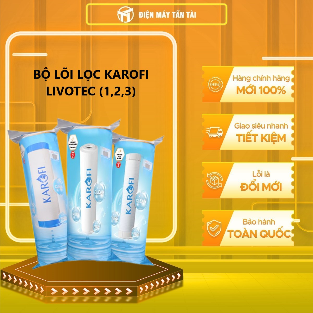 BỘ LÕI LỌC KAROFI LIVOTEC (1,2,3) - Hàng chính hãng