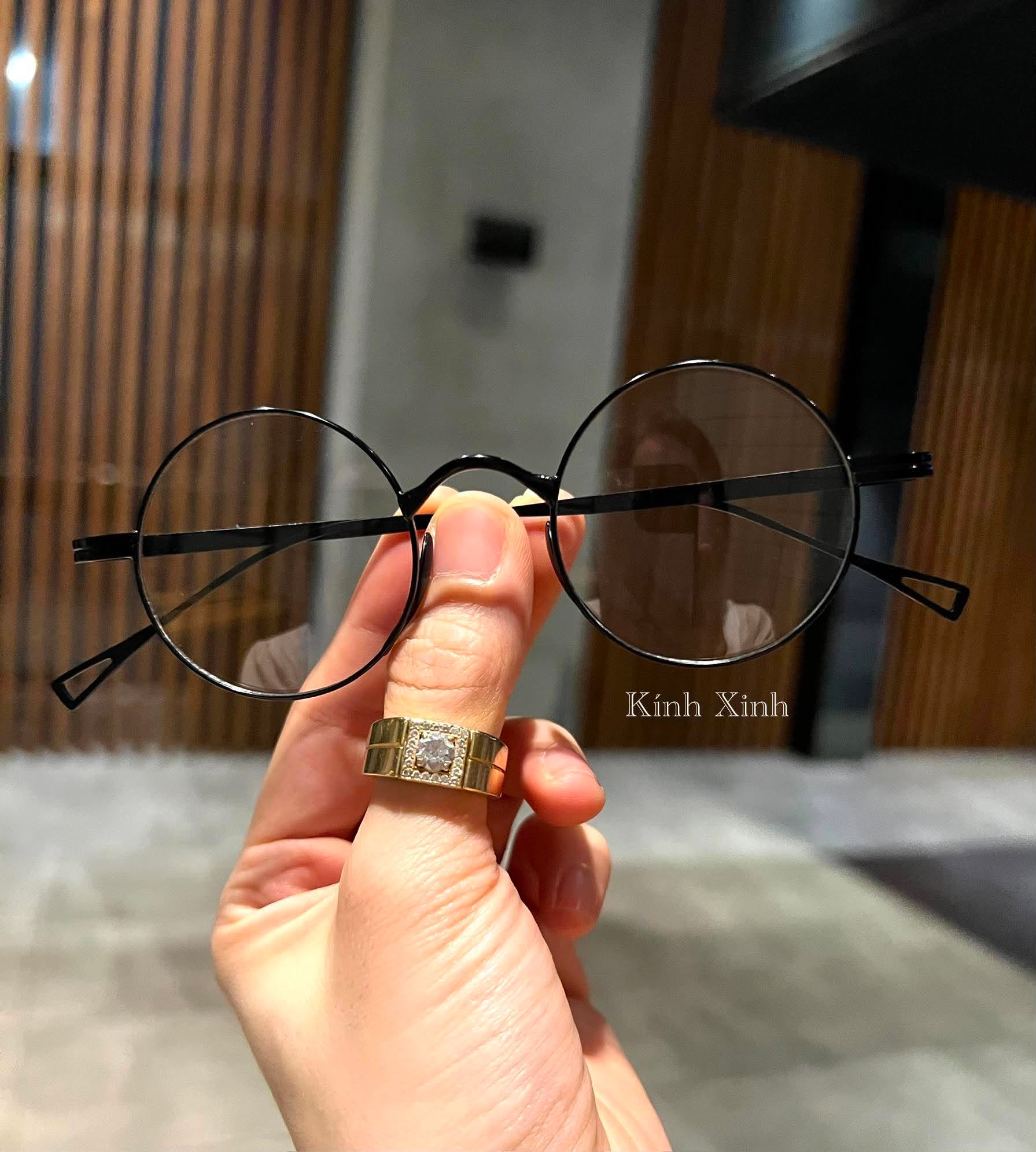 Kính mắt thời trang dáng tròn xoe mini phong cách Harry Porter