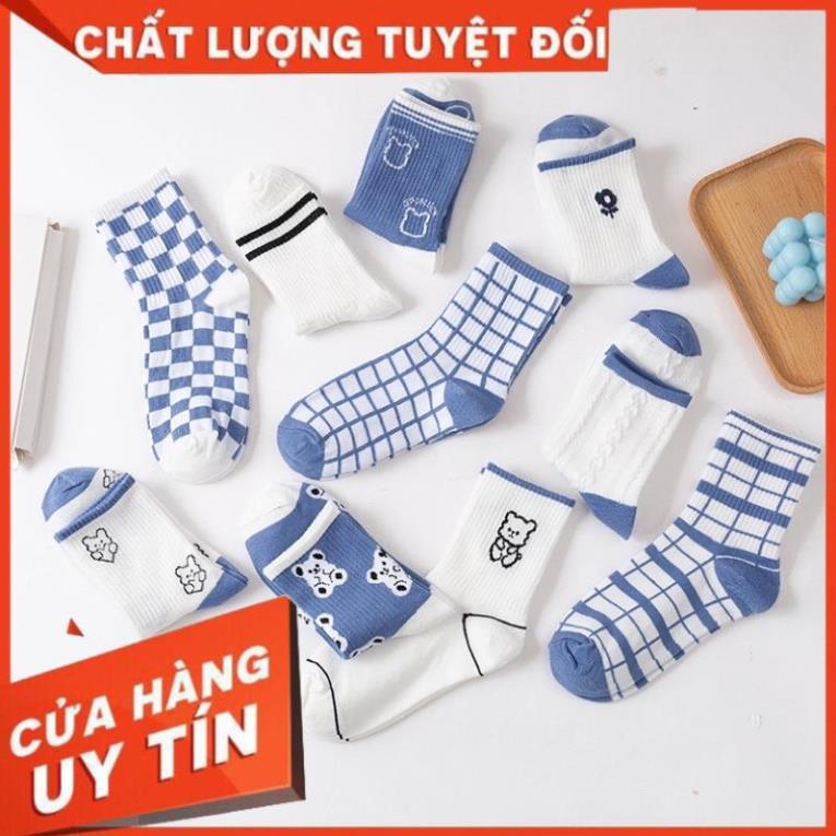 Tất Nữ Cổ Cao Tông Xanh Trắng Phong Cách Hàn Quốc tcc3