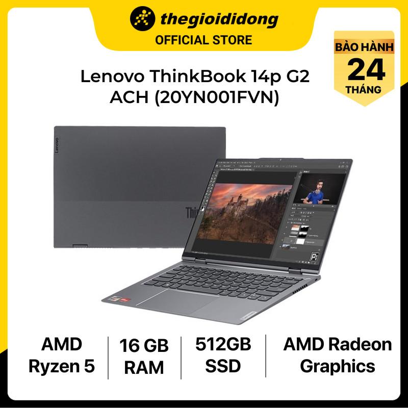 Laptop Lenovo ThinkBook 14p G2 ACH R5 5600H/16GB/512GB/14&quot;Q/Win11/(20YN001FVN)/Xám - Hàng chính hãng