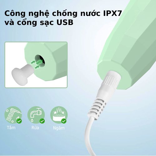 Máy rửa mặt massage kết hợp tẩy trang đa năng 4 in 1 - HACHIKA