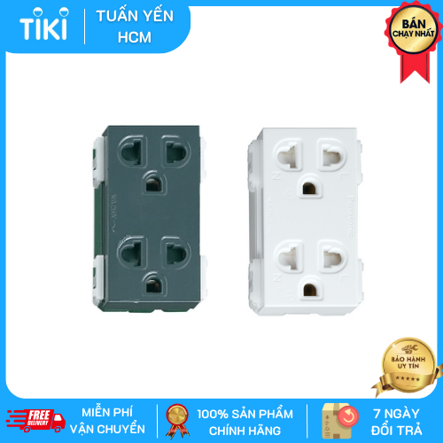 Ổ cắm đôi 3 chấu Panasonic WEV1582SW , WEV1582H