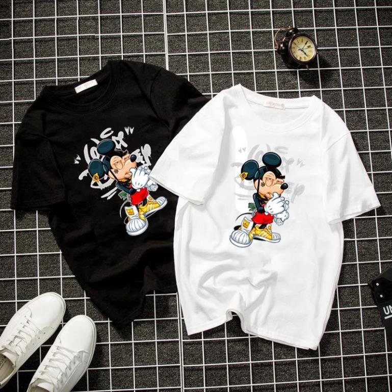 Áo thun Nam Nữ Không cổ MICKEY GIÀ CIMT-0036 mẫu mới cực đẹp, có size bé cho trẻ em / áo thun Anime Manga Unisex Nam Nữ, áo phông thiết kế cổ tròn basic cộc tay thoáng mát