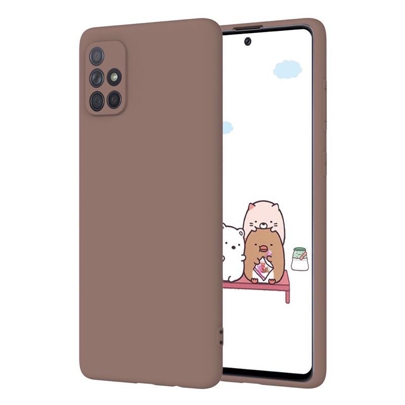 Ốp lưng dành cho Galaxy A02s, A51, A71, A32 , A52, A72 trơn có phần bảo về camera