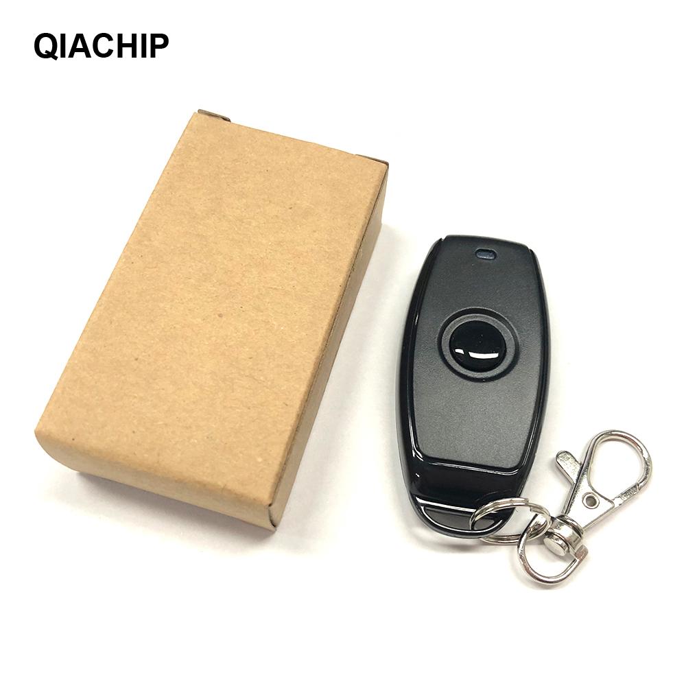 QIACHIP 433MHz 1 Nút CH EV1527 Công tắc điều khiển từ xa Máy phát RF Bộ điều khiển không dây remoto cho dụng cụ mở gara nhà thông minh