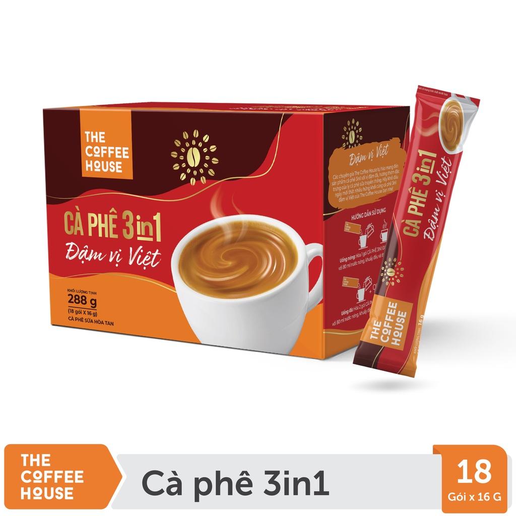 Cà phê 3IN1 Đậm vị Việt The Coffee House (18 gói x 16 g)