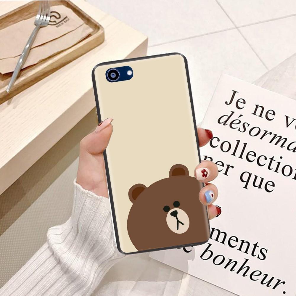 Ốp lưng dành cho điện thoại Oppo Reno 2 Viền dẻo TPU hình Gấu Nâu Cute