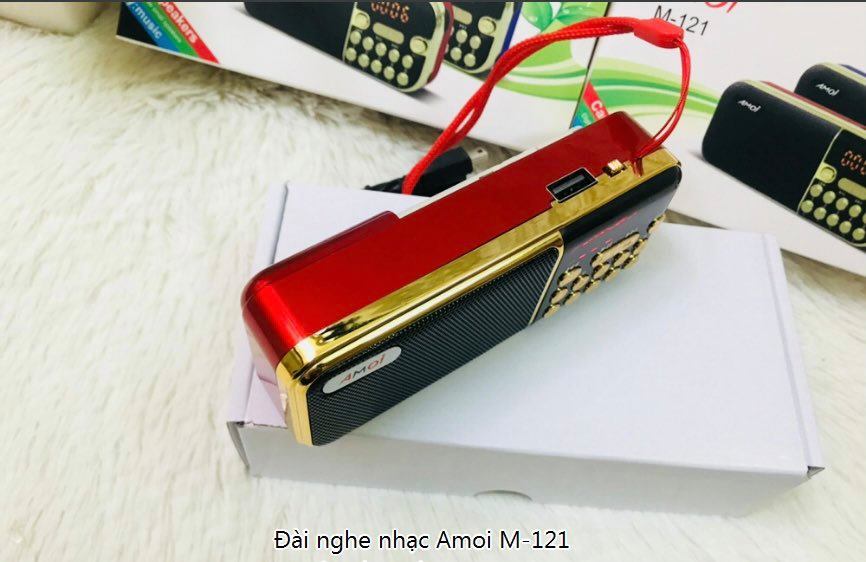 Đài FM nghe nhạc cắm được USB, thẻ nhớ Loa cho người già dễ sử dụng AMOI M-121 - Hàng Nhập Khẩu