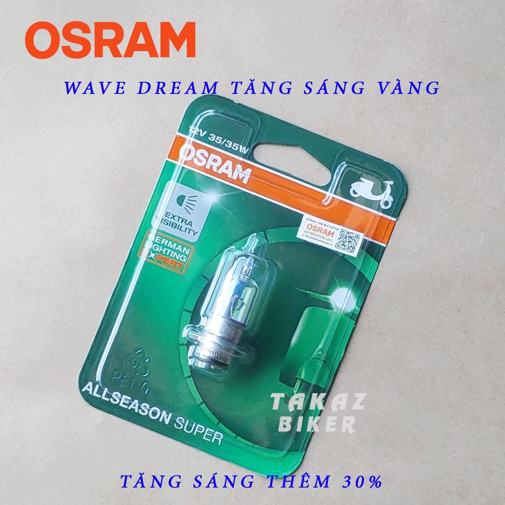 Bóng đèn HALOGEN OSRAM T19 - Tăng sáng vàng nắng nhạt 35W Dùng Cho Xe Dream, Wave, Wave 100, Future Tăng Sáng Phá Sương