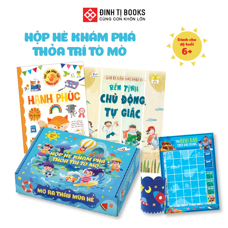 Sách - Hộp hè khám phá, thỏa trí tò mò - Mở ra thấy mua hè cho trẻ từ 6 tuổi - Đinh Tị Books