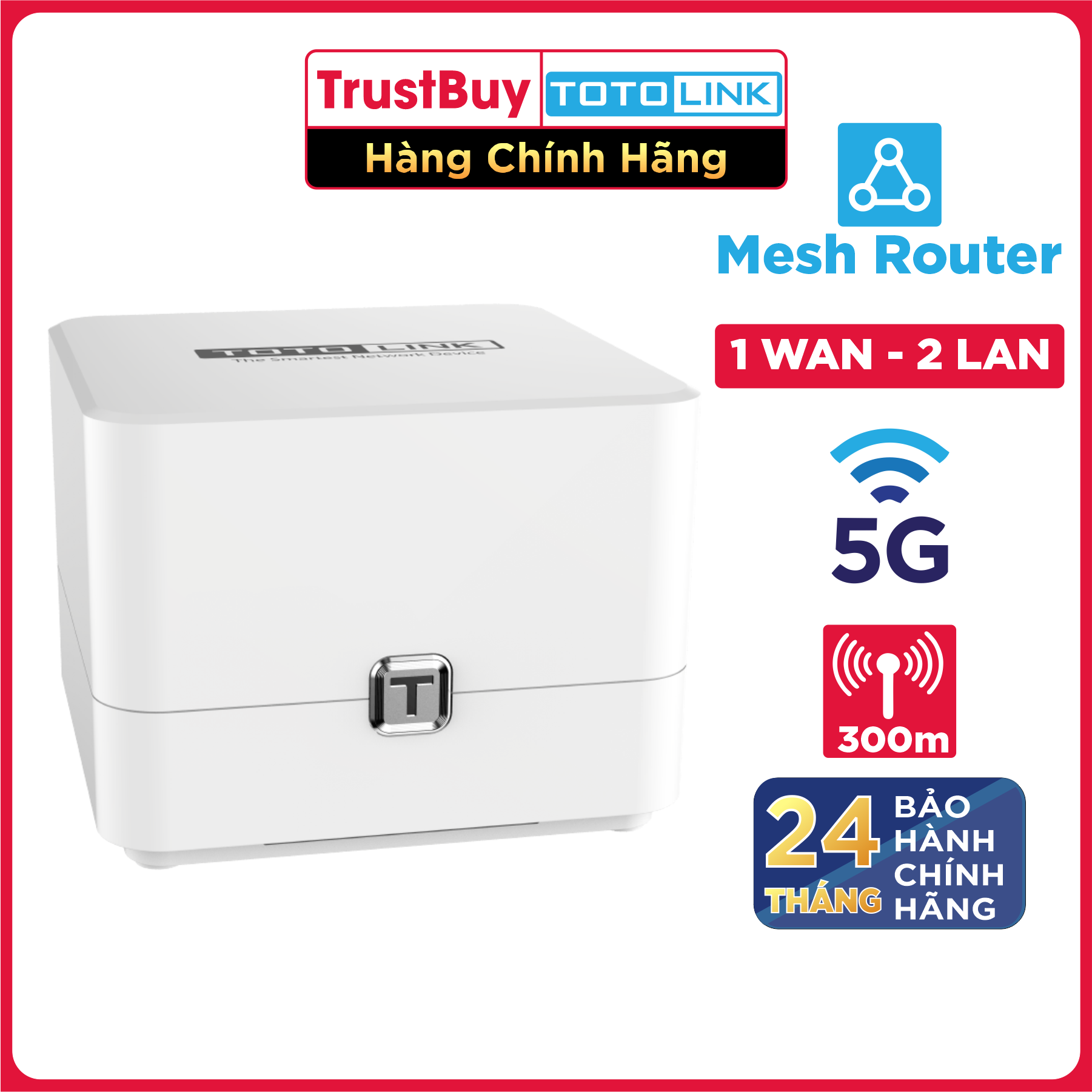 Mesh Router WiFi Chuẩn AC1200 TOTOLINK T6 - Hàng Chính Hãng