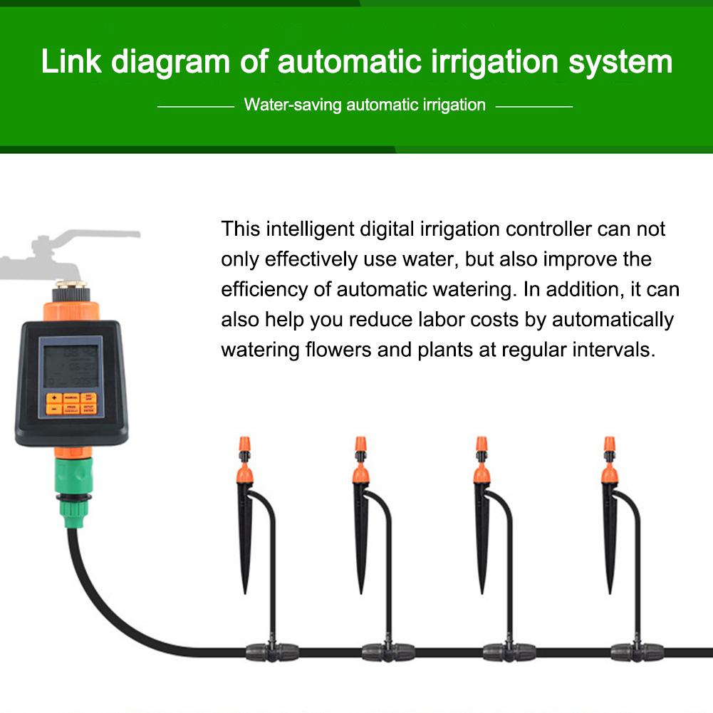 LCD Screen Garden Irrigation Control Device Auto Water Saving Irrigation Controller Digital Plant Watering Timer