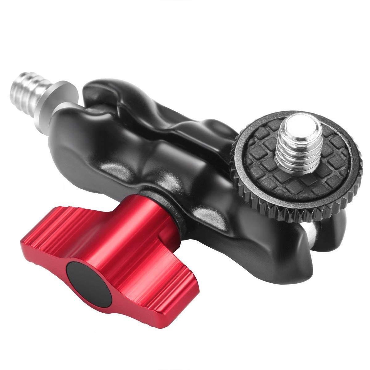 Vận Chuyển Nhanh JMSUZ Mini Full Kim Loại Giá Đỡ Màn Hình Cánh Tay Ma Thuật Hai Đầu Tay Micro SLR Phụ Kiện Hạt Đậu Kẹp Nhỏ