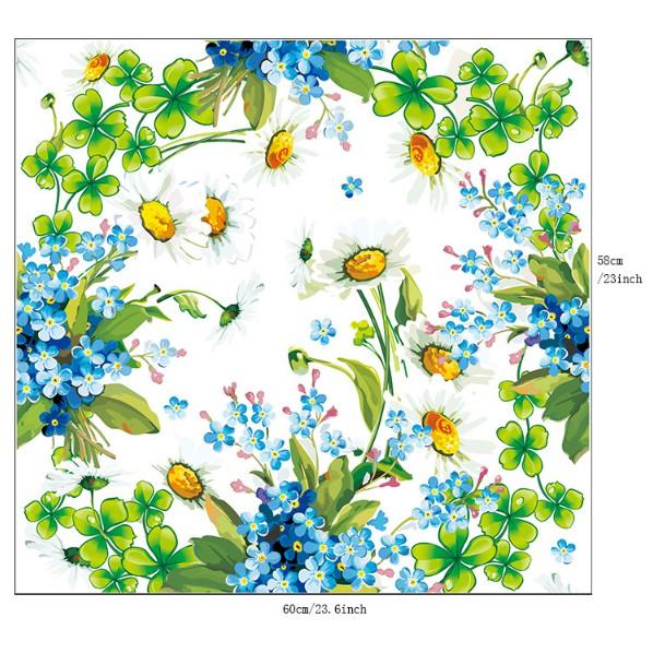 Decal dán kính cao cấp - Vòng Hoa muôn màu