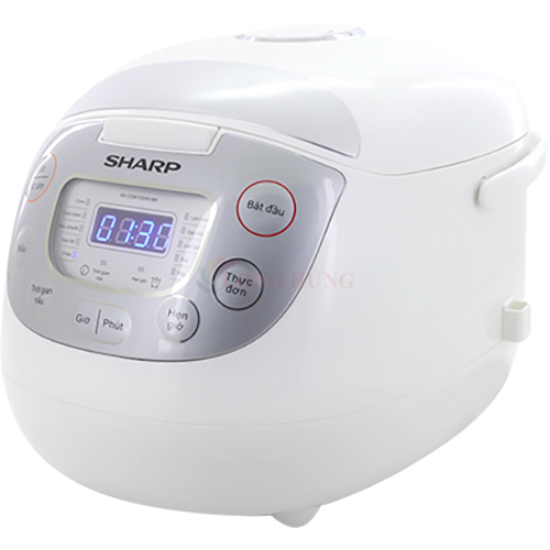 Nồi cơm điện tử Sharp 1.8 lít KS-COM195HV-WH - Hàng chính hãng