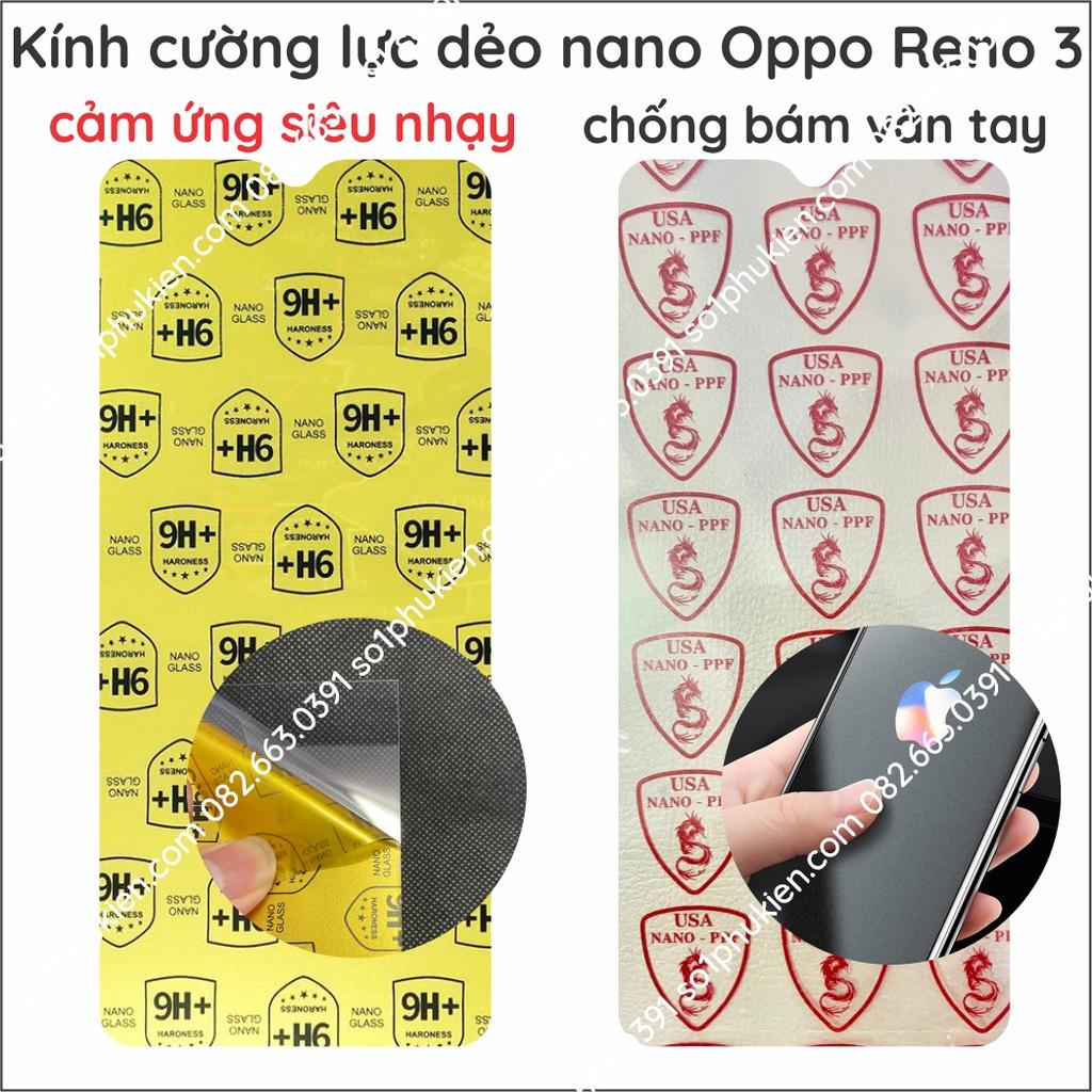 Dán cường lực dẻo nano cho Oppo Reno 3 siêu bền siêu bảo vệ