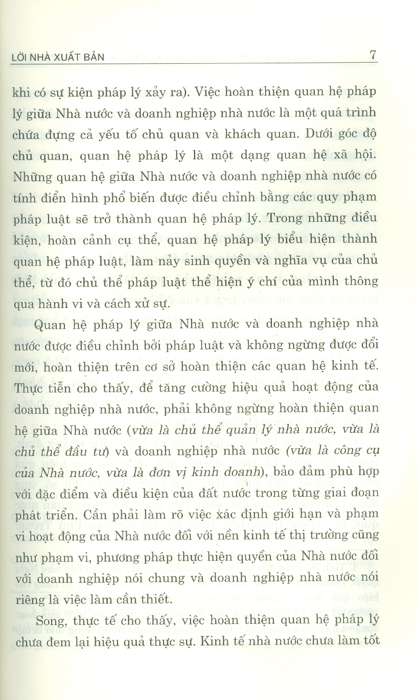 Quan Hệ Pháp Lý Giữa Nhà Nước Và Doanh Nghiệp Nhà Nước Trong Nền Kinh Tế Thị Trường Định Hướng Xã Hội Chủ Nghĩa