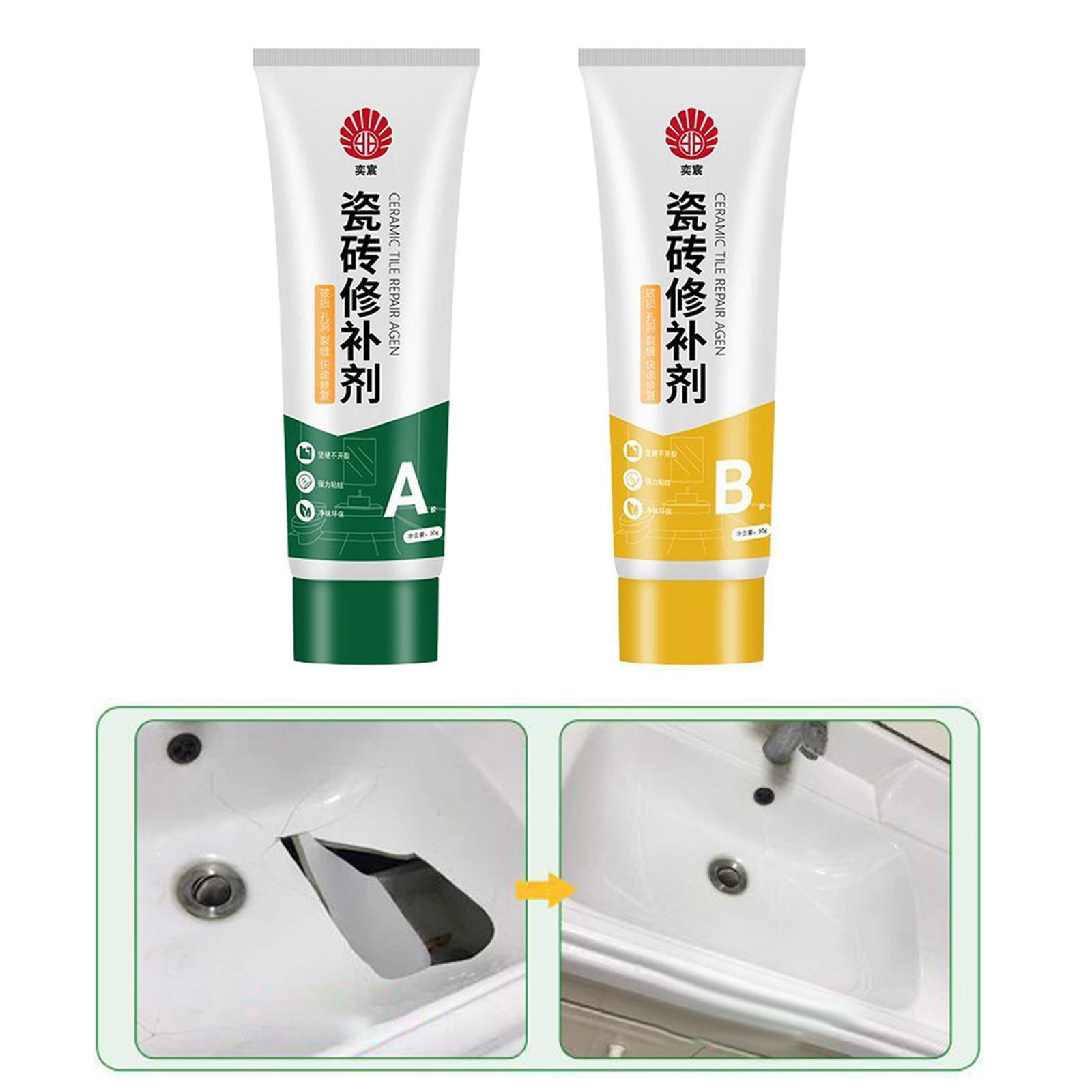 Tile Repair Agent, Tile Repair Kits, Home Filling Glue Porcelain Repair, Ceramic Tile Repair Filler, for Shower Tray Bathroom