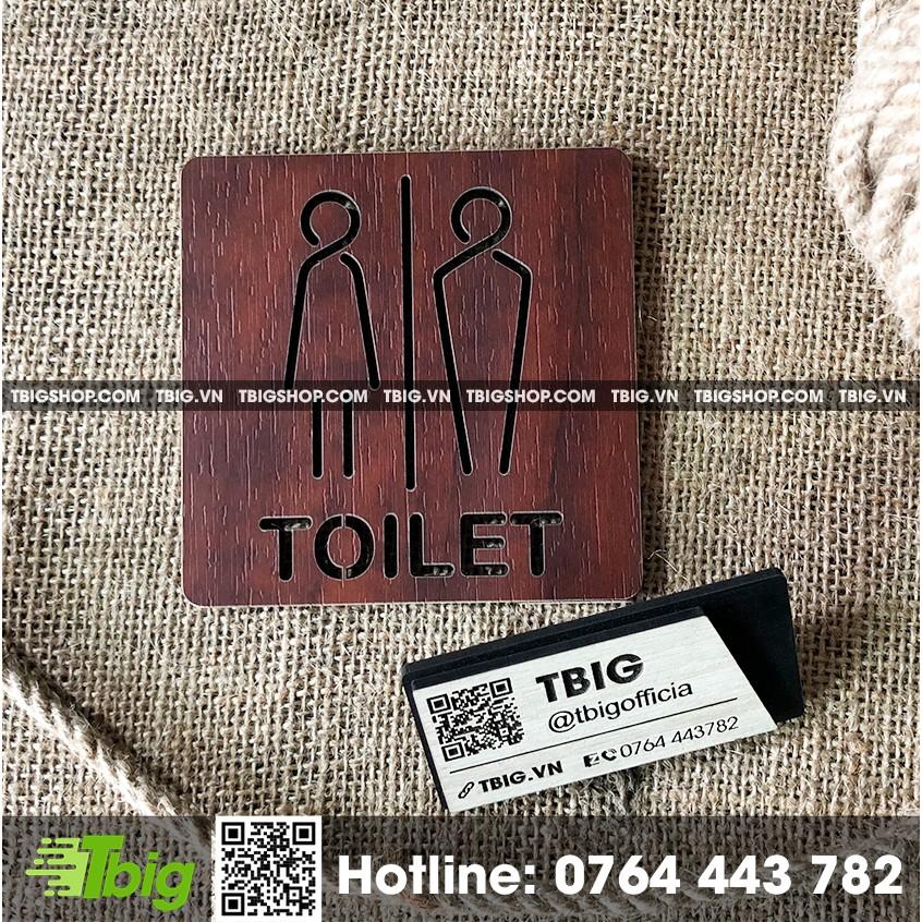 Bảng toilet Nam - Nữ đơn giản dán tường