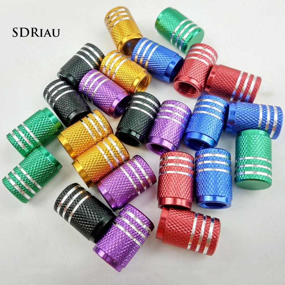 Set 4 nắp nhôm bảo vệ van lốp xe hơi/ xe máy