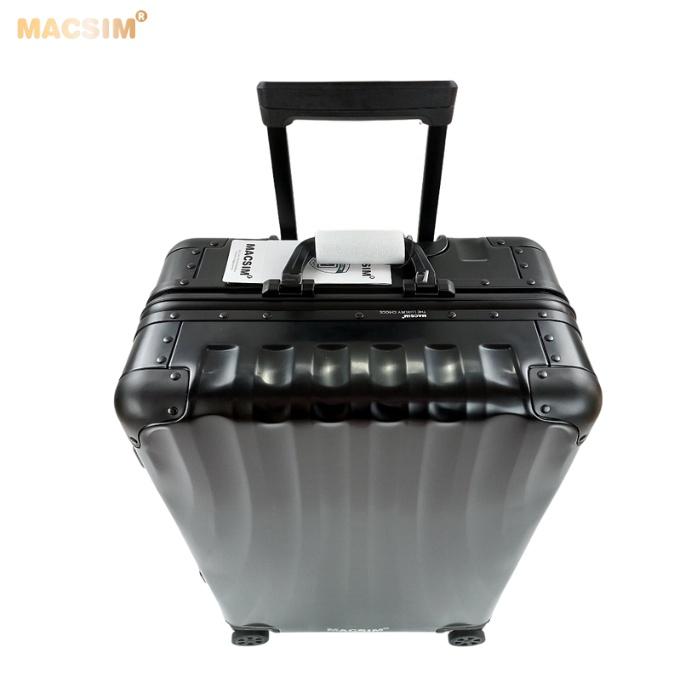 Vali hợp kim nhôm nguyên khối MS1307 Macsim cao cấp màu bạc, màu đen, màu Ti-gold 20inches