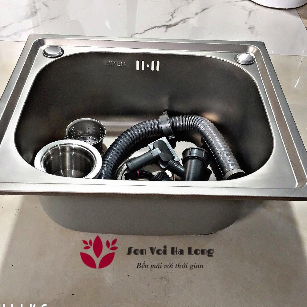 {HÀNG CHUẨN} Chậu rửa bát 1 hố INOX và Xả chậu - Bảo hành 12 tháng