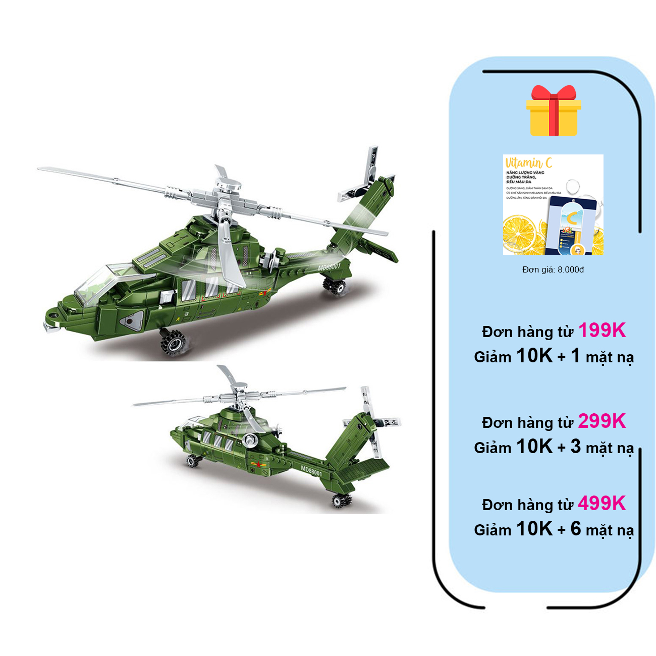 Đồ chơi lắp ráp mô hình máy bay trực thăng