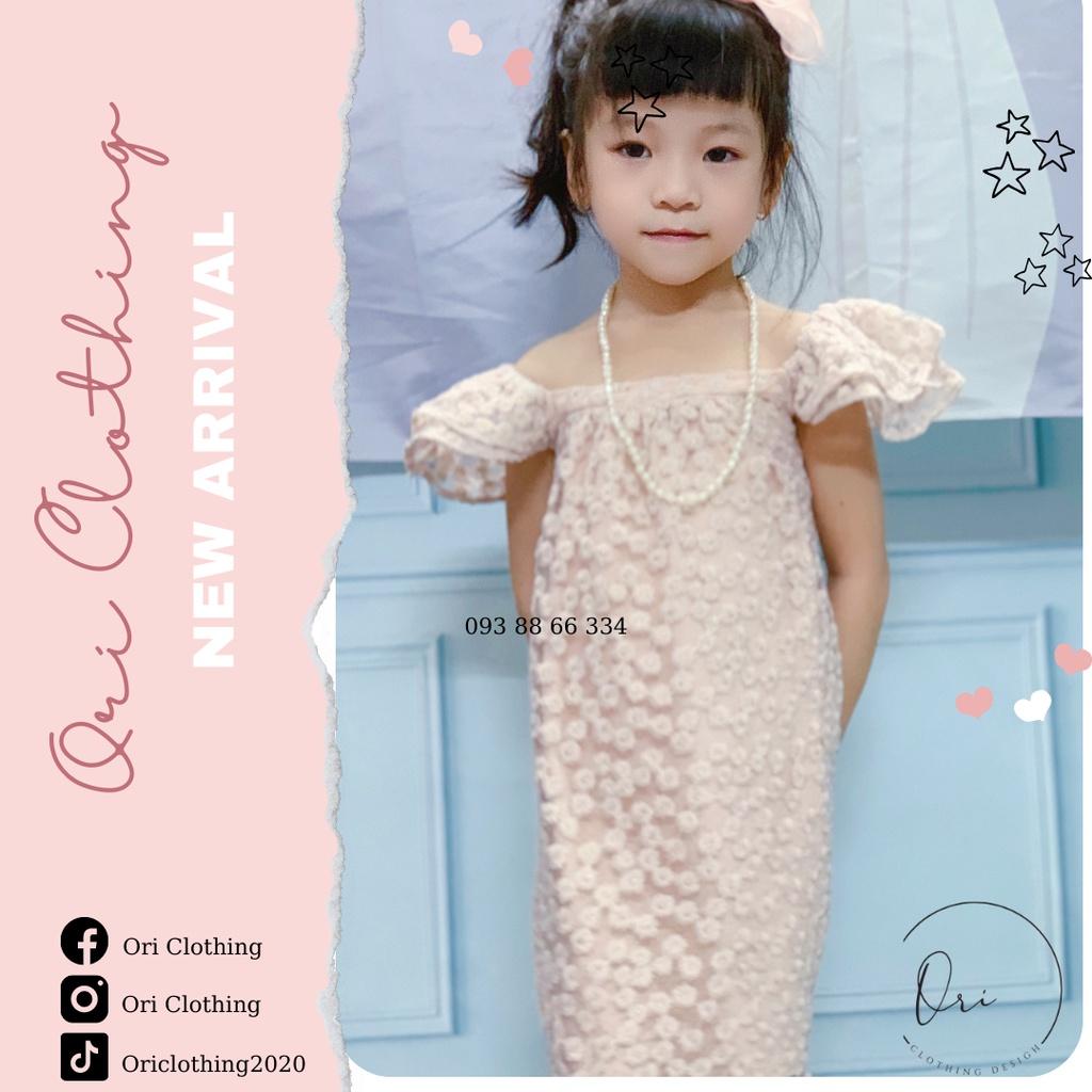 Váy bé gái từ 4-8 tuổi, thiết kế tay cánh tiên, vải lưới thêu cao cấp, thích hợp mặc ở nhà, sinh nhật,đi học, đi dự tiệc