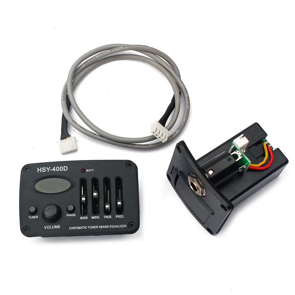 4 Band Guitar Equalizer Preamp Pickup+50 Pcs Mounting Screw For Guitar Bass