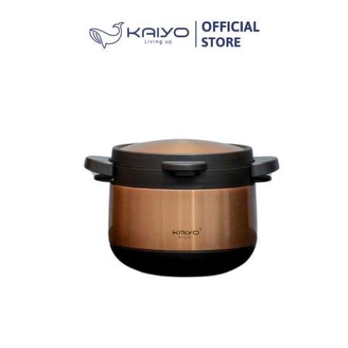 Nồi ủ chân không 2 tay cầm Kitchen Mate Kaiyo, dung tích 3L, màu vàng [mã KTC-6919] Hàng chính hãng