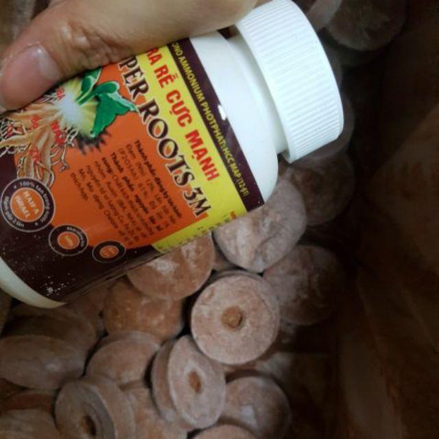 Combo 50 viên nén xơ dừa và 1 lo kích rễ super roots 3M