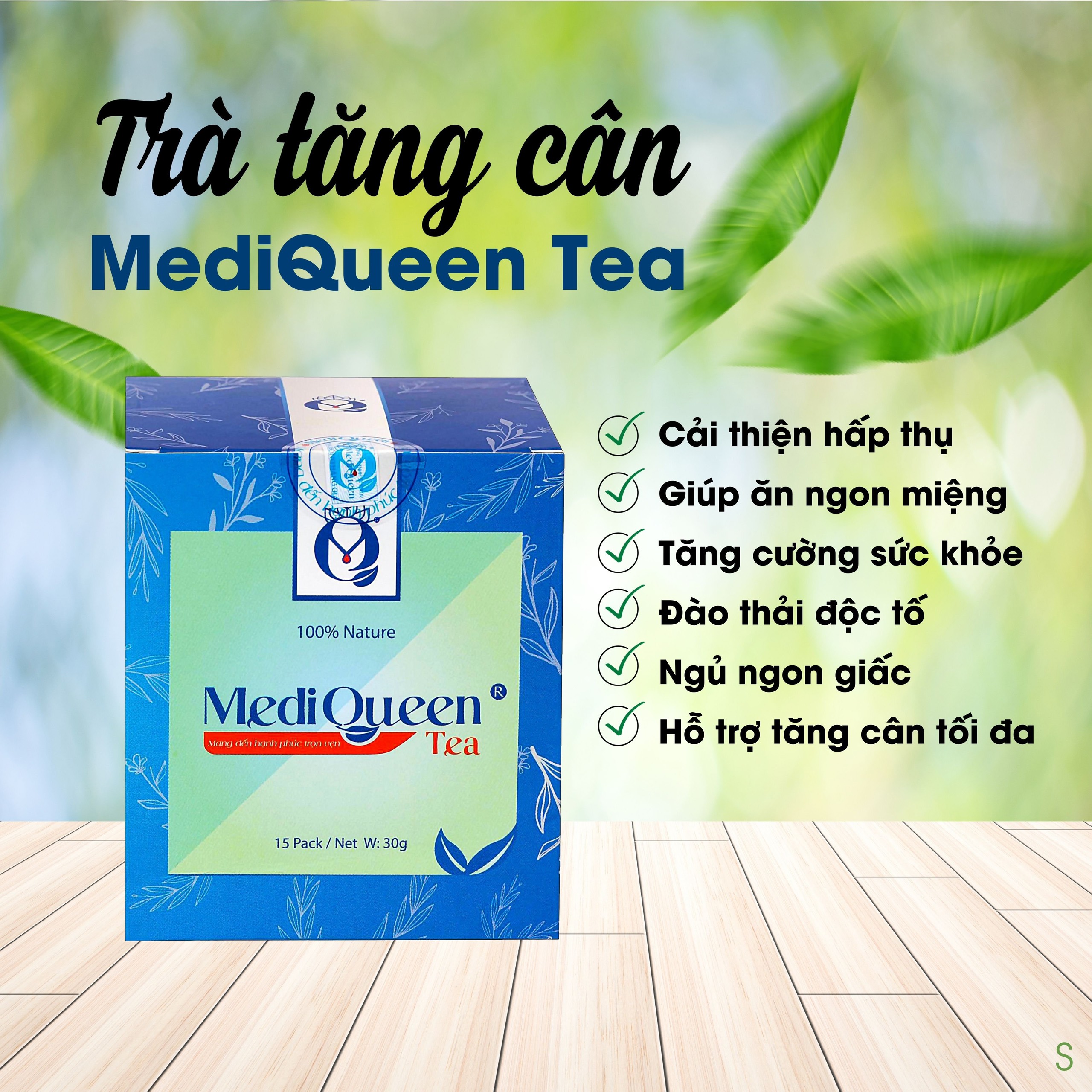 Trà tăng cân thảo mộc MediQueen - Giúp ăn ngon ngủ khỏe - An toàn không tác dụng phụ - Hiệu quả ngay sau 1 tuần sử dụng