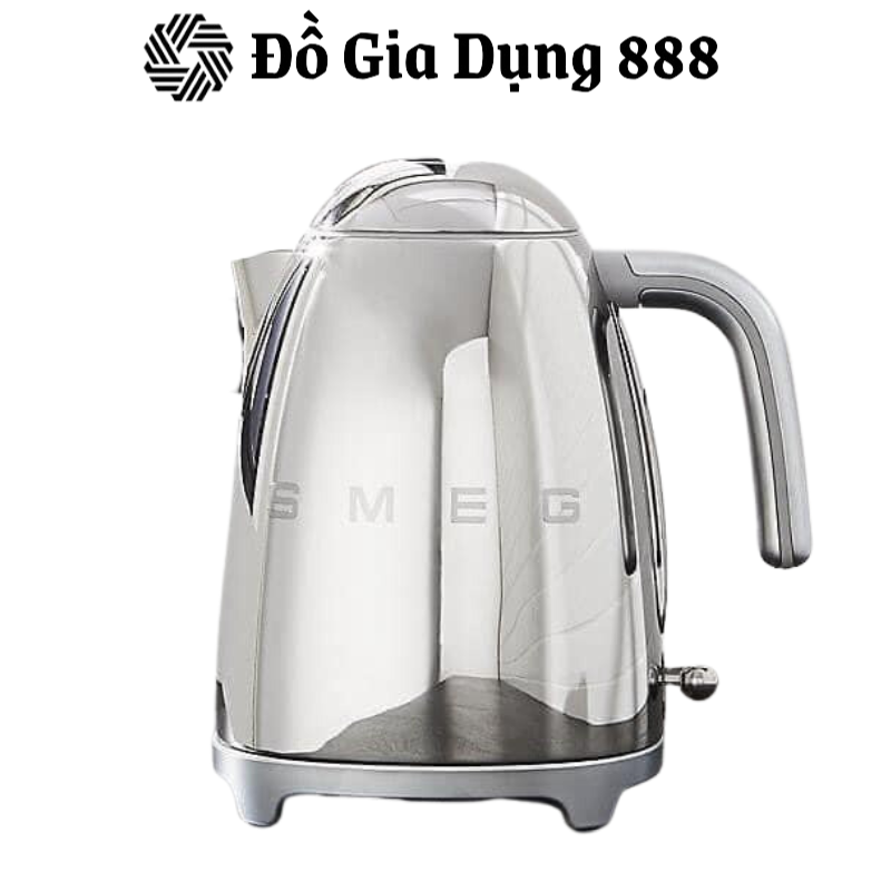 Ấm Siêu Tốc Màu Vàng/Bạc SMEG, Ấm Đun Nước, Chất Liệu Thép Không Gỉ, Dung Tích 1.7L, 2400W, Nhập Đức, BH 12 Tháng