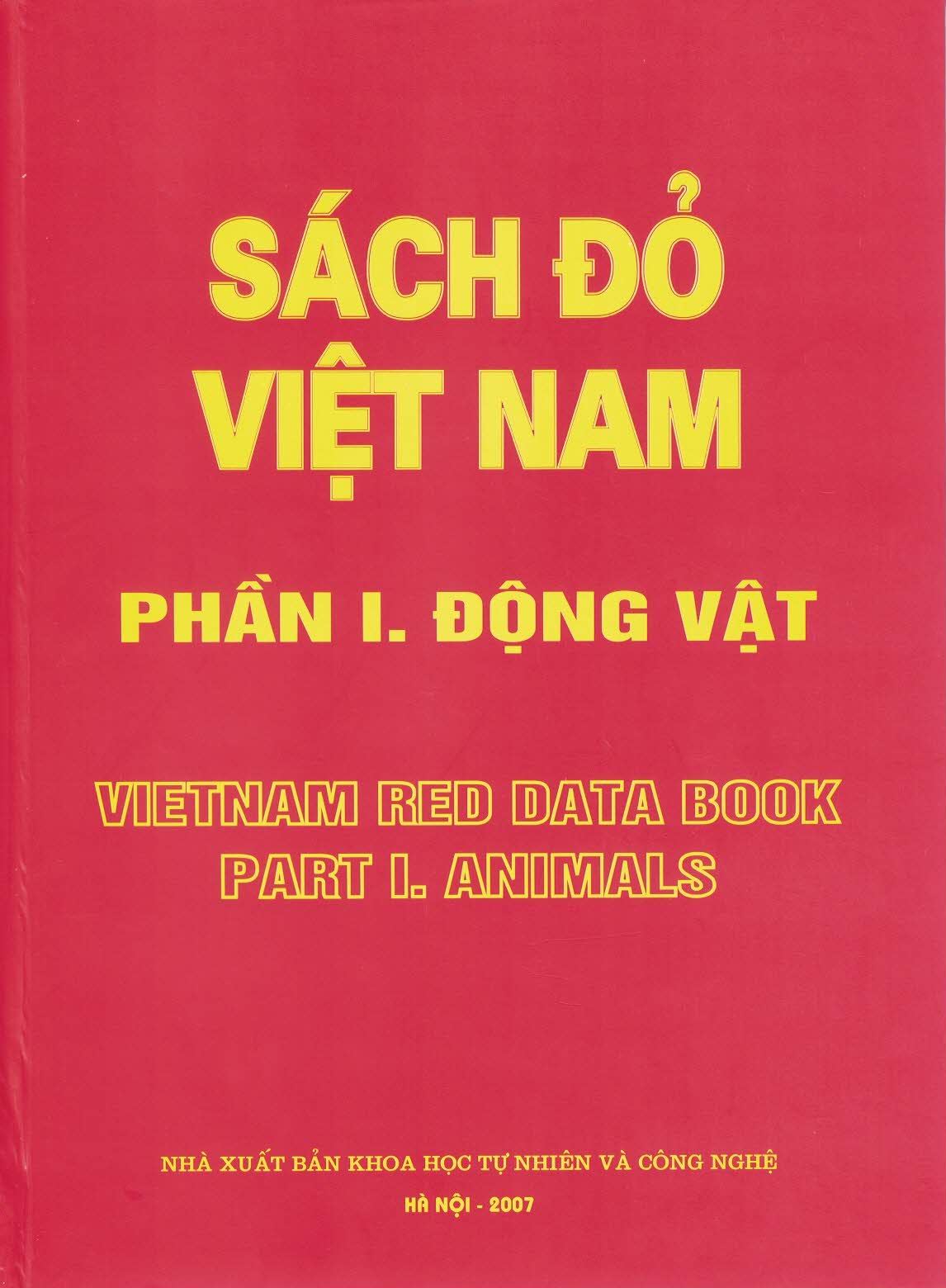 Sách Đỏ Việt Nam, Phần I - Động Vật - Bìa cứng