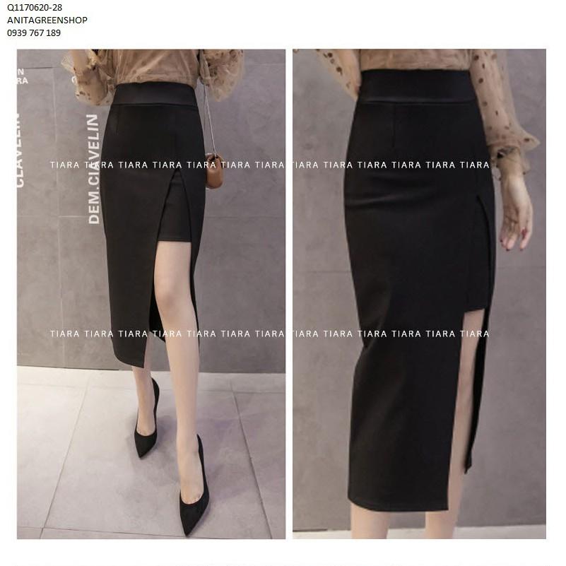 Q1170620 CHÂN VÁY BÚT CHÌ XẺ TÀ