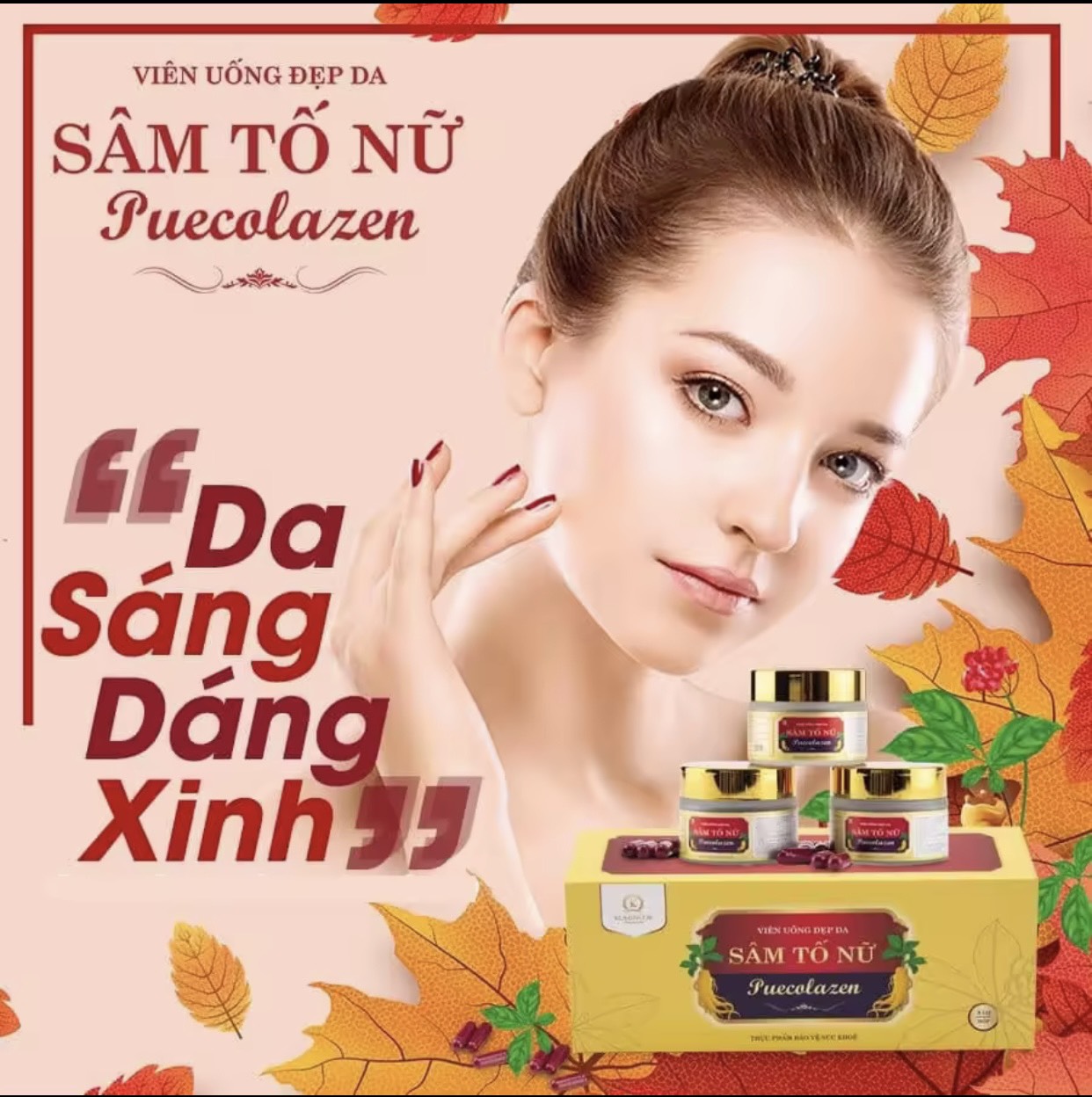 Sâm Tố Nữ PueColazen. Hỗ Trợ Trắng Da, Làm Mờ Thâm Nám Và Cải Thiện Nội Tiết Hiệu Quả.