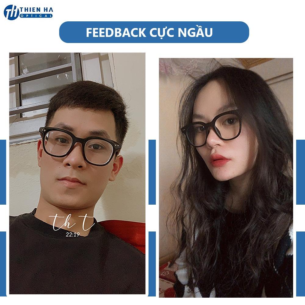 Gọng kính vuông thời trang nam nữ THIÊN HÀ OPTICAL unisex nhựa nhẹ,dáng vuông, gọng to nhiều màu GMT01